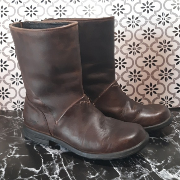 L.L.Bean brown ankle Nubuck boots 6.5 - Picture 1 of 6